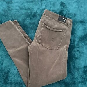 American Eagle chocolate brown jegging